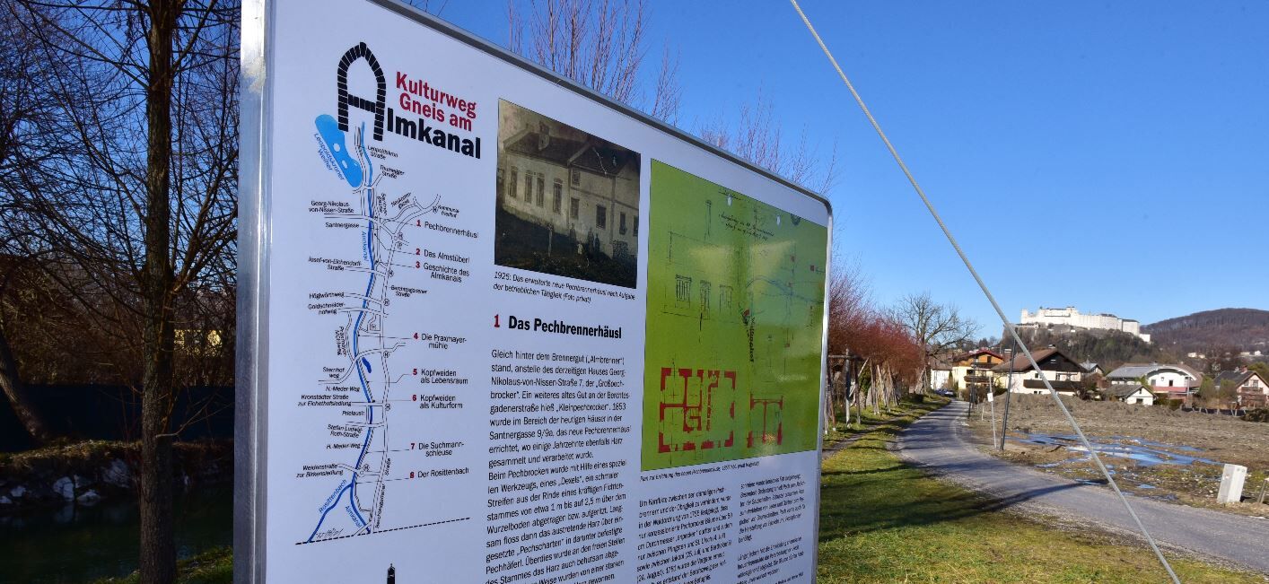 Almkanal Kulturweg Der Kulturweg beim Almkanal