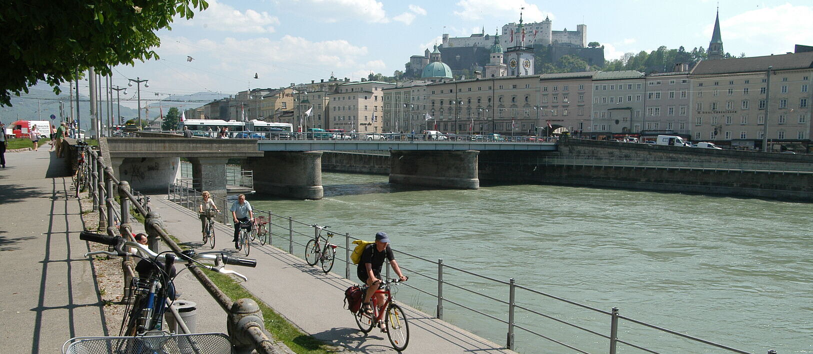 Fahrradweg Fussgängerweg