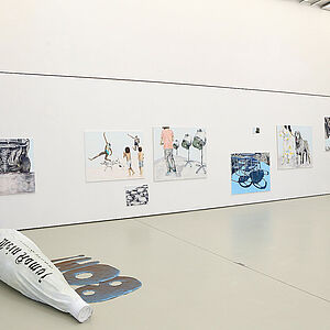 Installationen in den Räumen der Stadtgalerie Lehen
