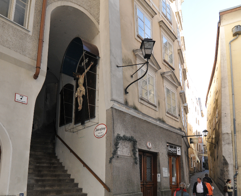 Imbergstiege: Aufgang Kapuzinerberg von der Steingasse Imbergstiege: Aufgang Kapuzinerberg von der Steingasse