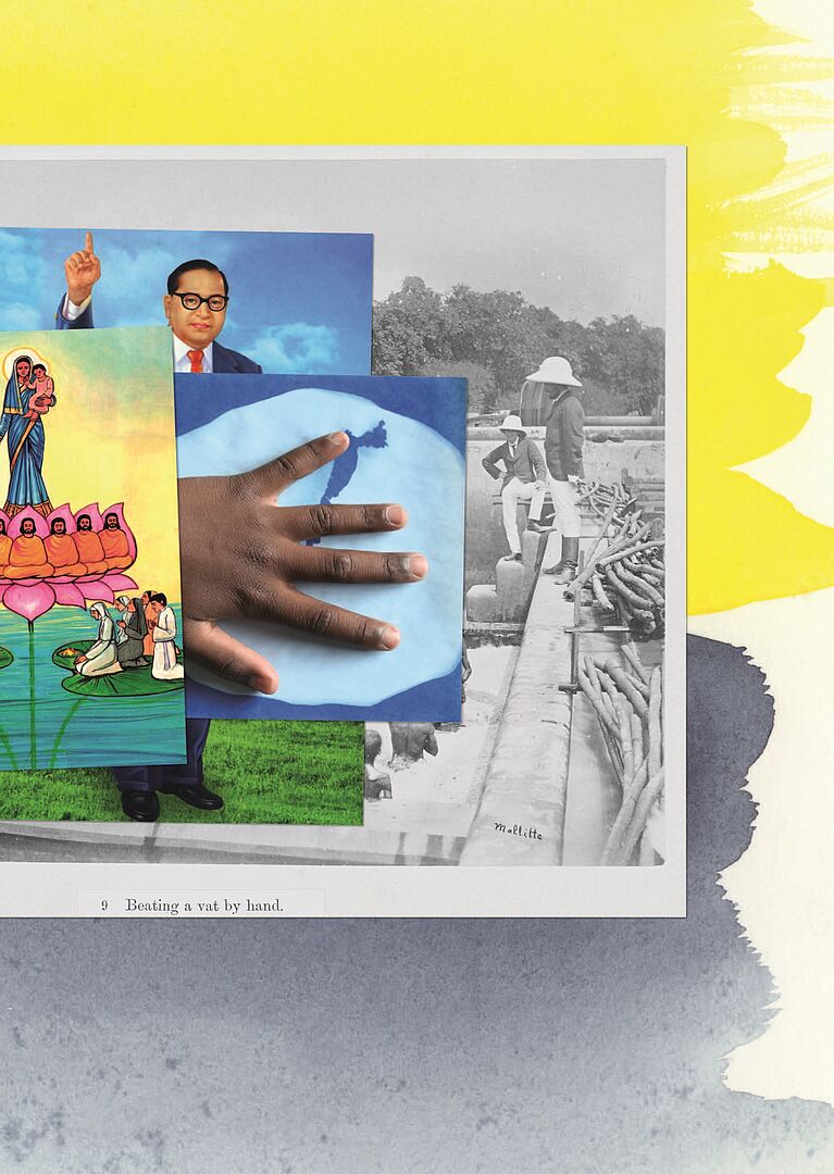 VG Bild-Kunst, Bonn 2018 Abstaktes Bild: Collage aus unterschieldichen Motiven versetzt übereinander gelegt