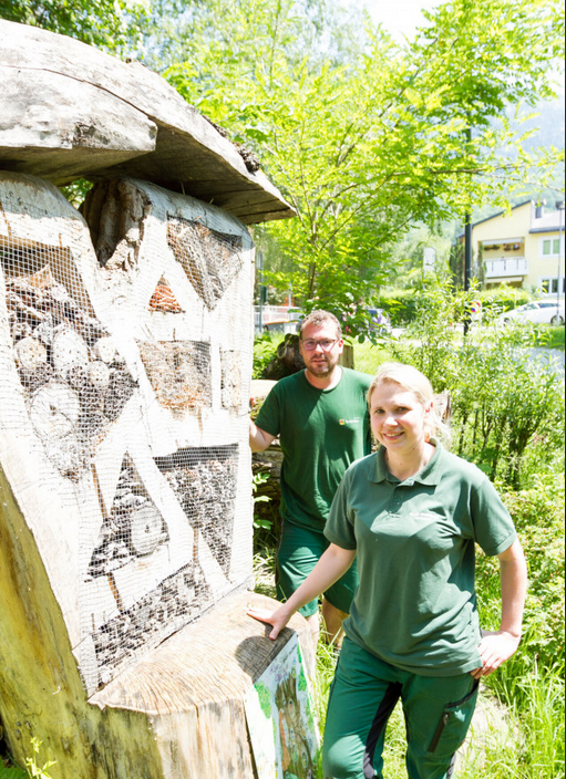 Die Stadtgärten mit Insektenhotel als Gastgeber für die Bienen