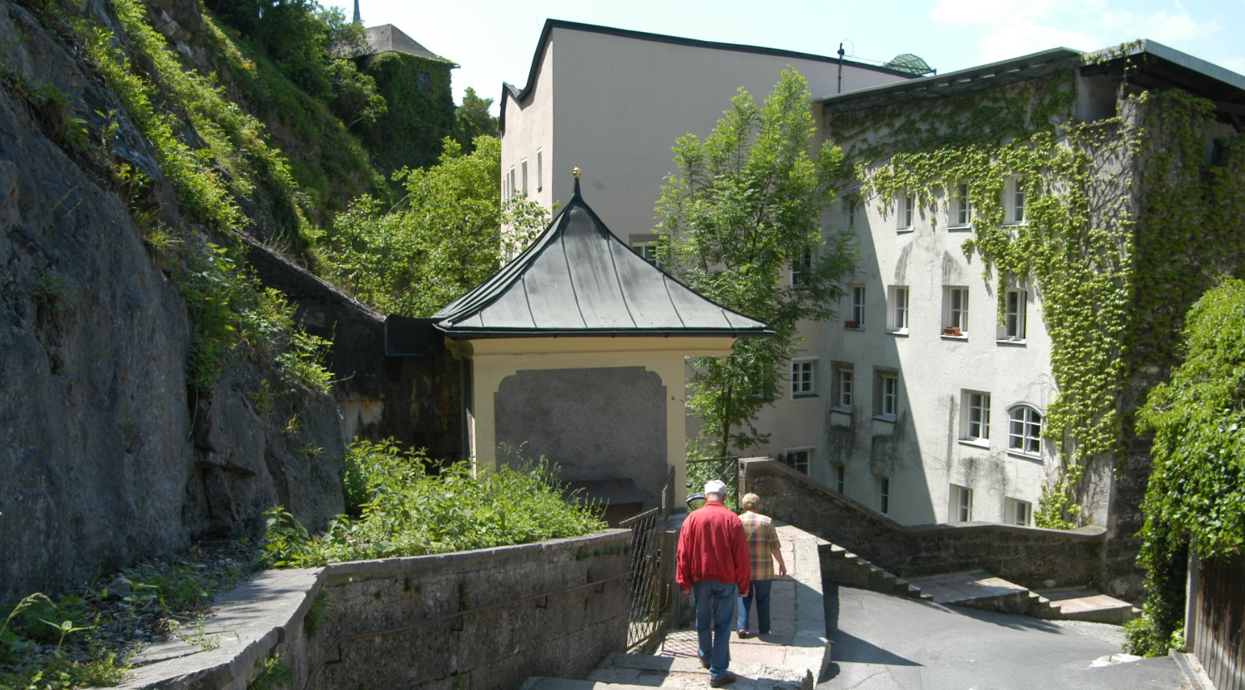 Weg von der Linzergasse auf den Kapuzinerberg Ein weg welcher von Linzergasse auf den Kapuzinerberg führt
