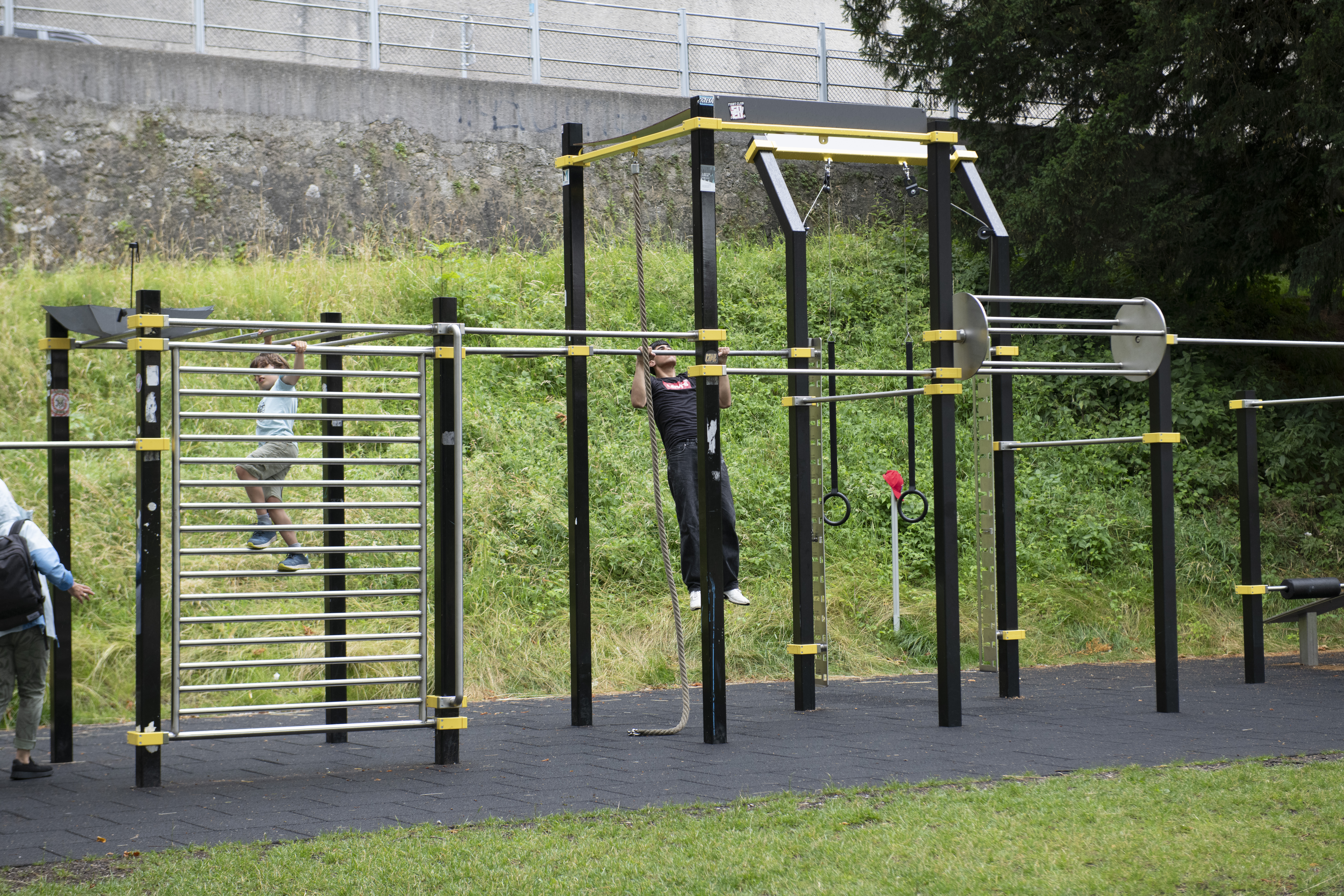 Die Calisthenics-Anlage am Franz-Josefs-Kai.