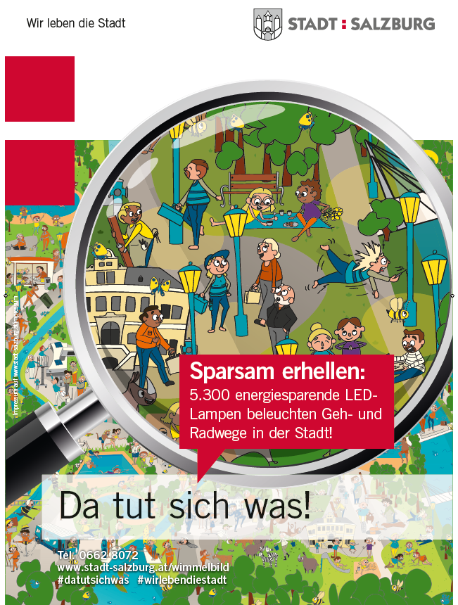 Wimmelbild "Sparsam erhellt"
